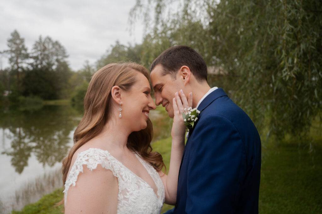 Leah & Brian moments before a kiss.