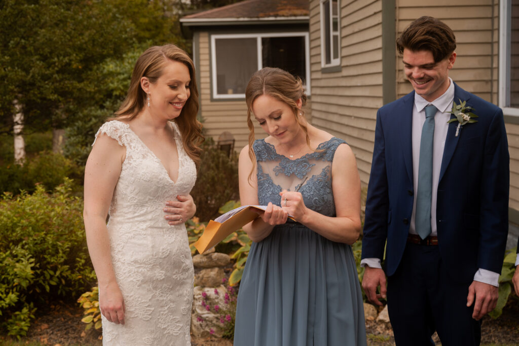 Signing the marriage certificate.