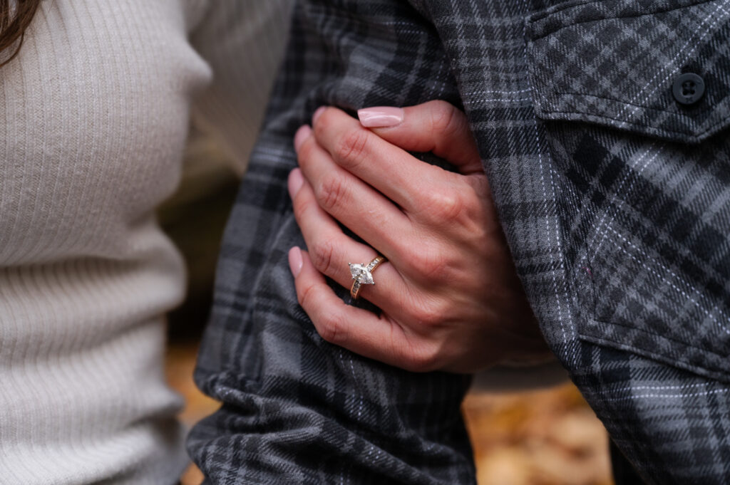 Catskills Wedding Photographer - A close up detail shot of Aubrie's ring.